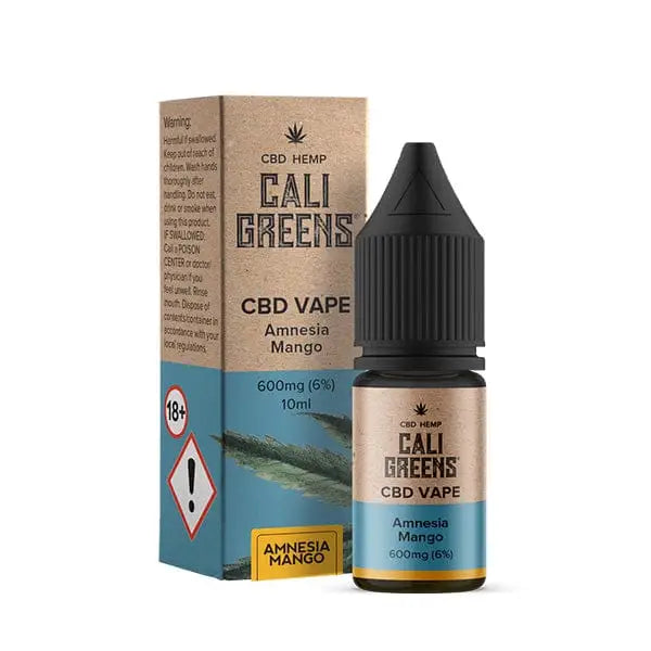 Cali Greens 600mg CBD Vape E-liquid 10ml - Amnesia Mango -