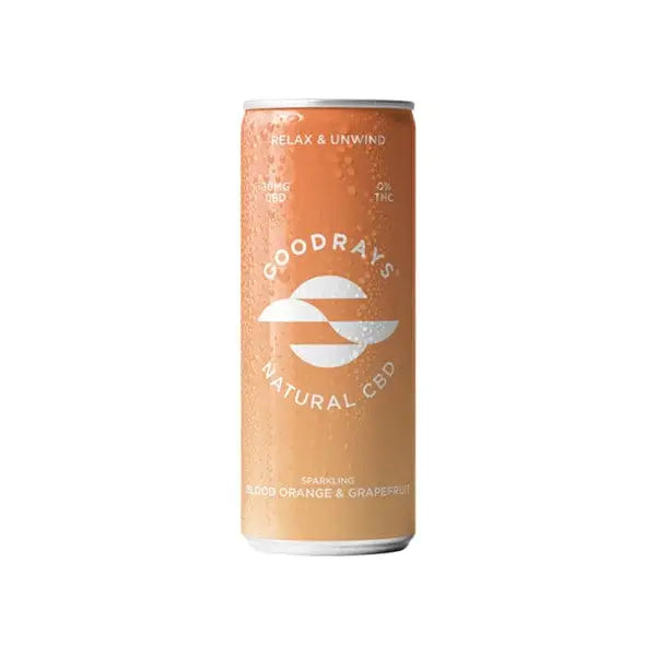 Goodrays 30mg CBD Blood Orange & Grapefruit Seltzer 250ml -