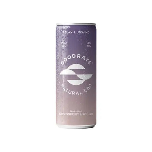 Goodrays 30mg CBD Passionfruit & Pomelo Seltzer 250ml - CBD