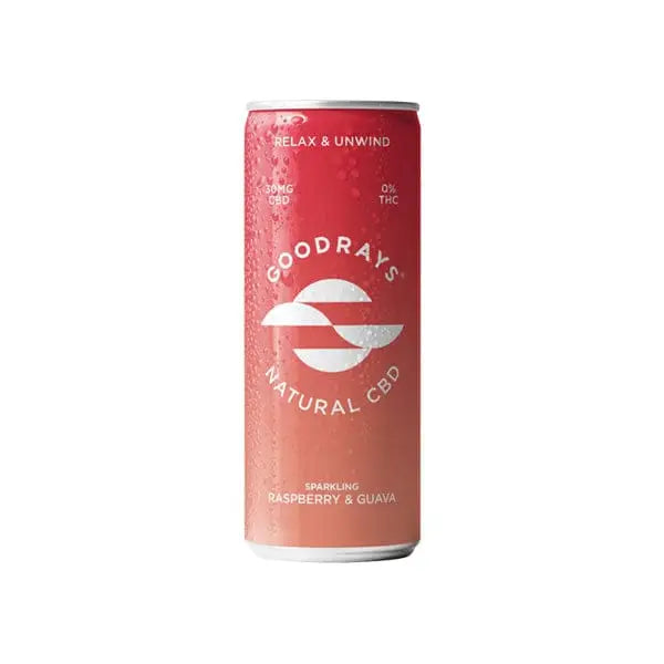 Goodrays 30mg CBD Raspberry & Guava Seltzer 250ml - CBD