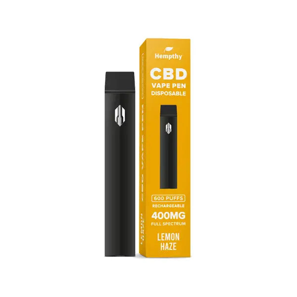 Hempthy 400mg CBD Disposable Vape Pen 600 Puffs - CBD