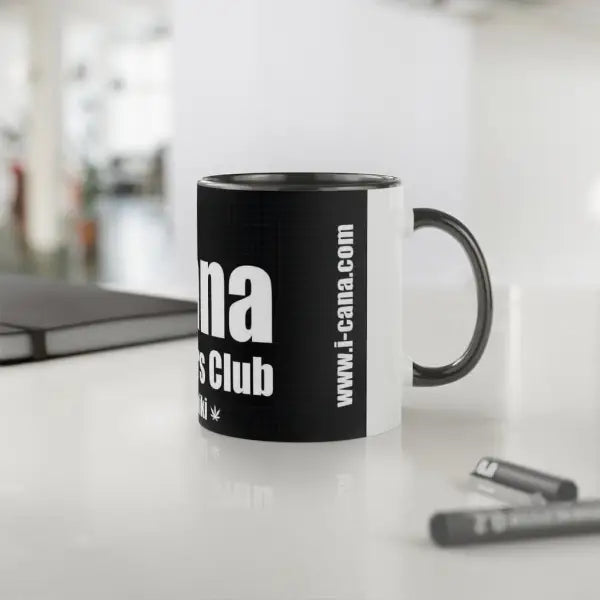 iCana White Accent Mug 11oz - Black / 11oz - Mug