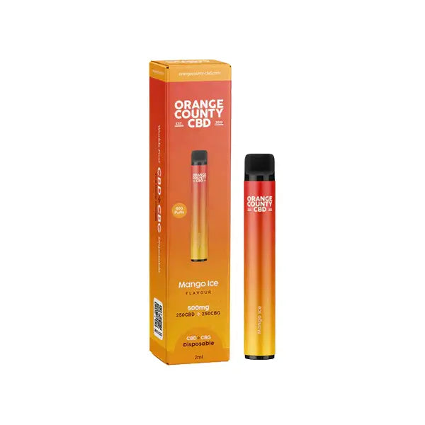 Orange County CBD 500mg CBD & CBG Disposable Vape Device 600