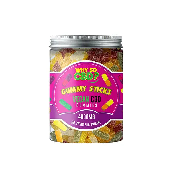 Why So CBD? 4000mg CBD Large Vegan Gummies - 11 Flavours -