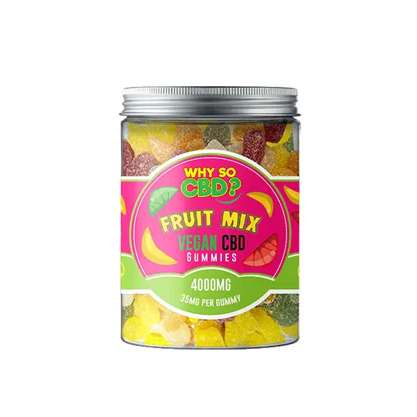 Why So CBD? 4000mg CBD Large Vegan Gummies - 11 Flavours -